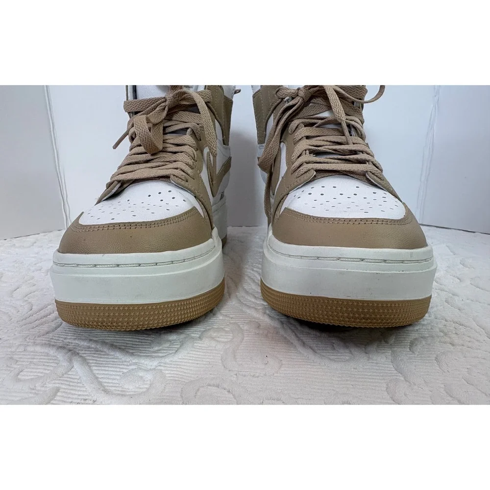 Nike Air Jordan 1 High‎ Elevated Women Zip Sneakers White Tan DN3253 121 Size 10